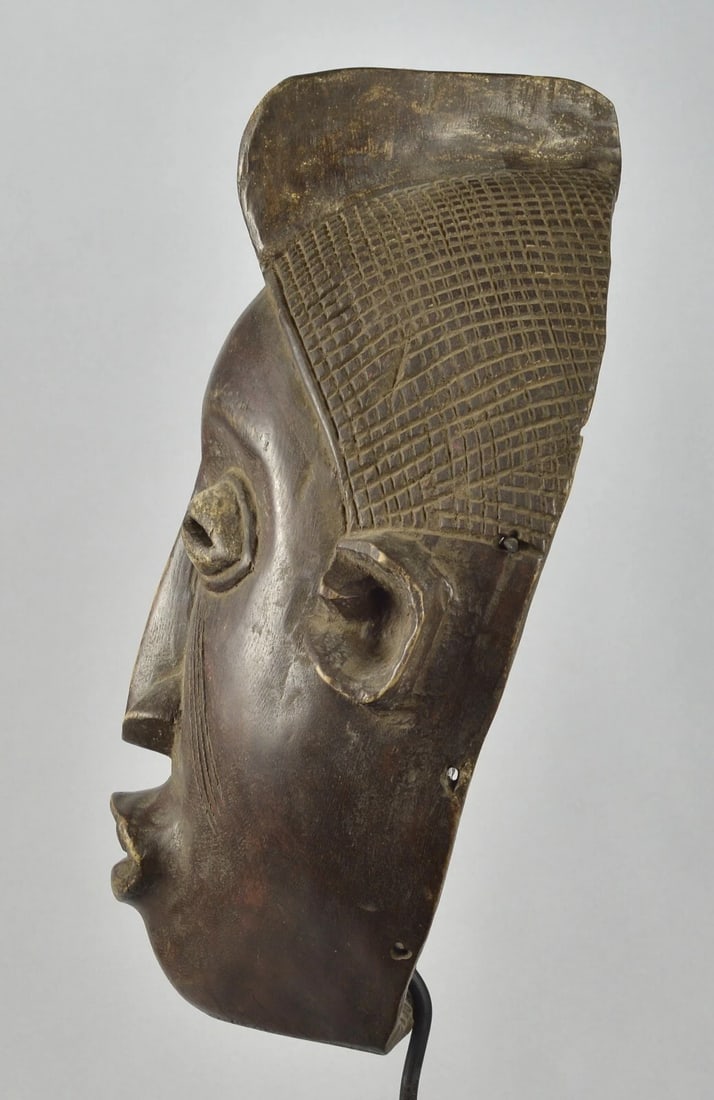 African Art - Large & impressive wooden Mask Probably from Nigeria 16" - 4