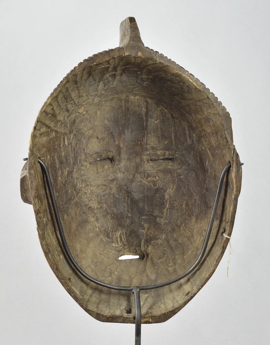 African Art - Large & impressive wooden Mask Probably from Nigeria 16" - 5