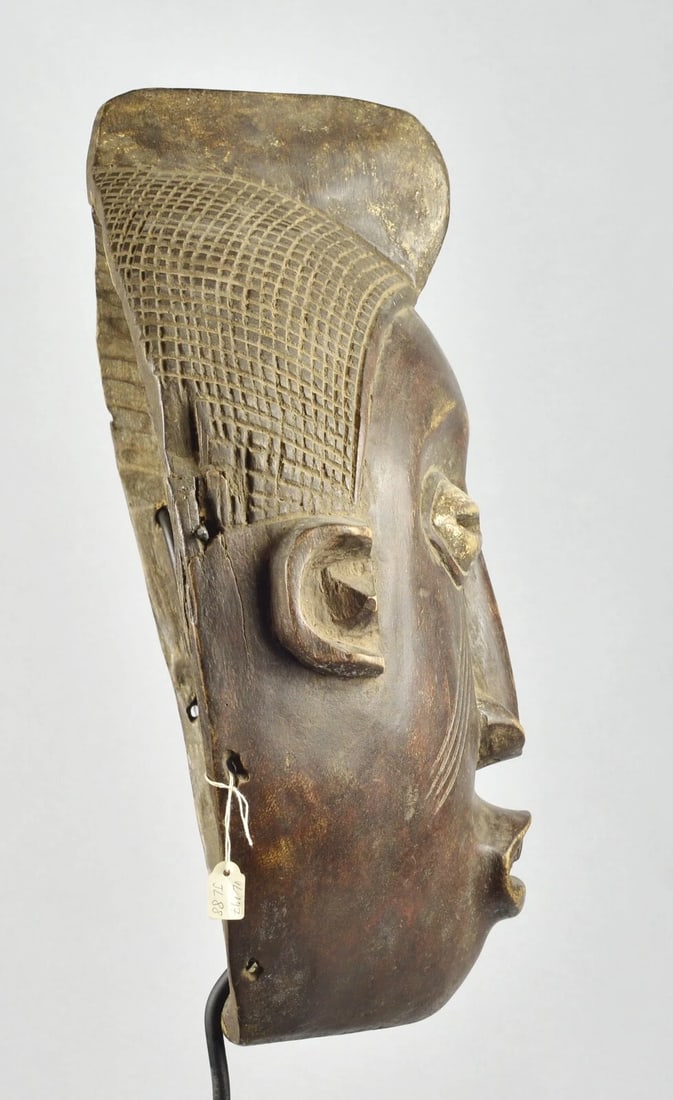 African Art - Large & impressive wooden Mask Probably from Nigeria 16" - 6