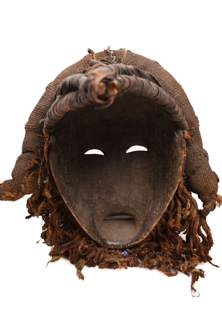 Mask – Wood, Shell, Fabric – Dan – Ivory Coast - 3