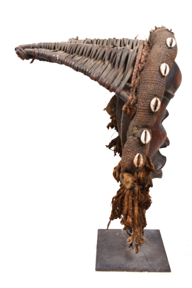 Mask – Wood, Shell, Fabric – Dan – Ivory Coast - 4