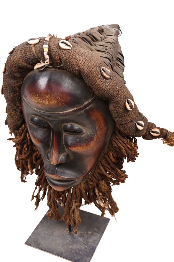 Mask – Wood, Shell, Fabric – Dan – Ivory Coast - 7