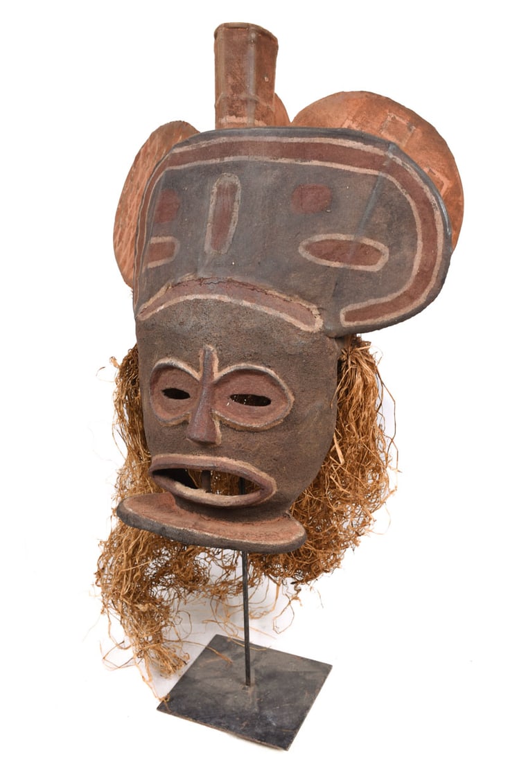 Chihongo Mask – Wood, Plant fibre – Chokwe – DR Congo - 2