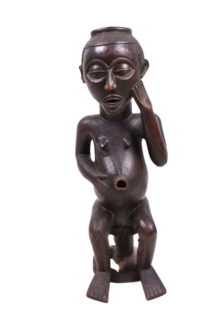 Anthropomorphic Cup Figure – Wood – Kuba – Congo - 2
