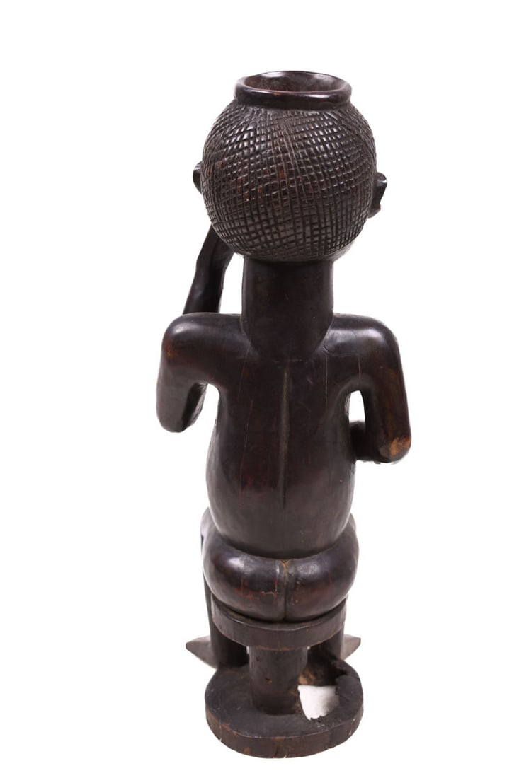 Anthropomorphic Cup Figure – Wood – Kuba – Congo - 5