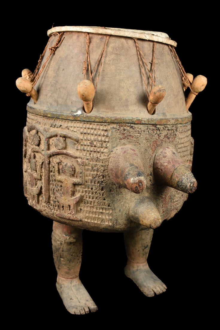 “Nntan“ or “Ompe“ Drum – Wood, Leather – Ashanti – Ghana - 3