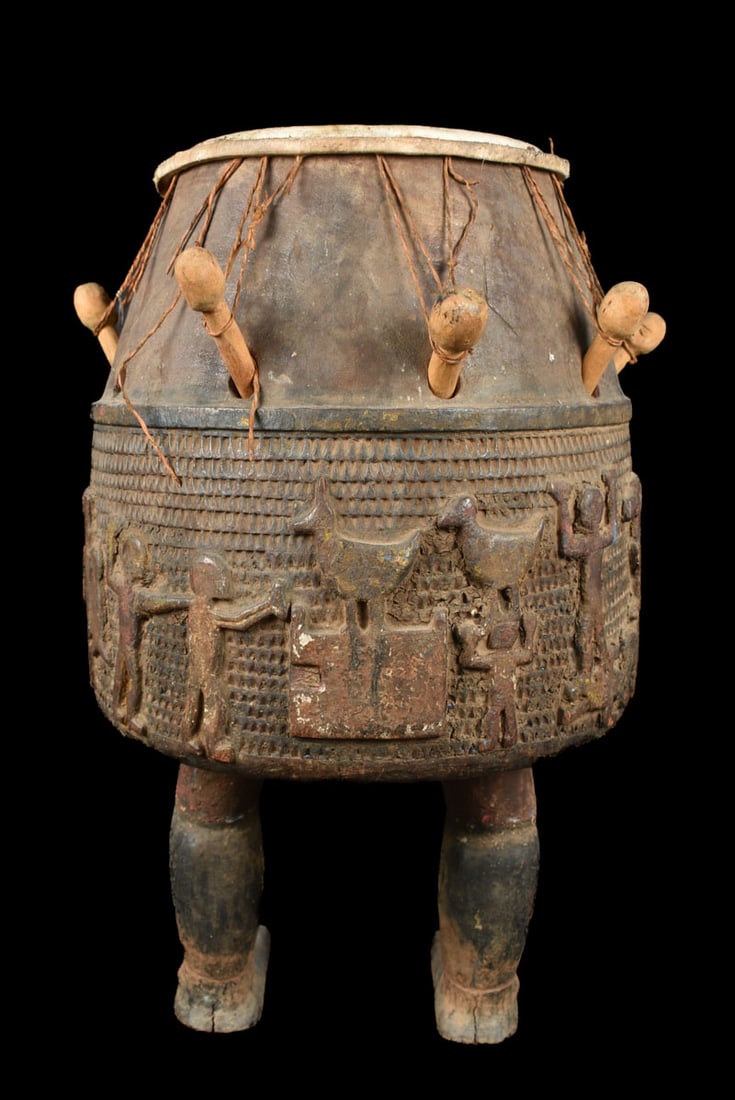 “Nntan“ or “Ompe“ Drum – Wood, Leather – Ashanti – Ghana - 5