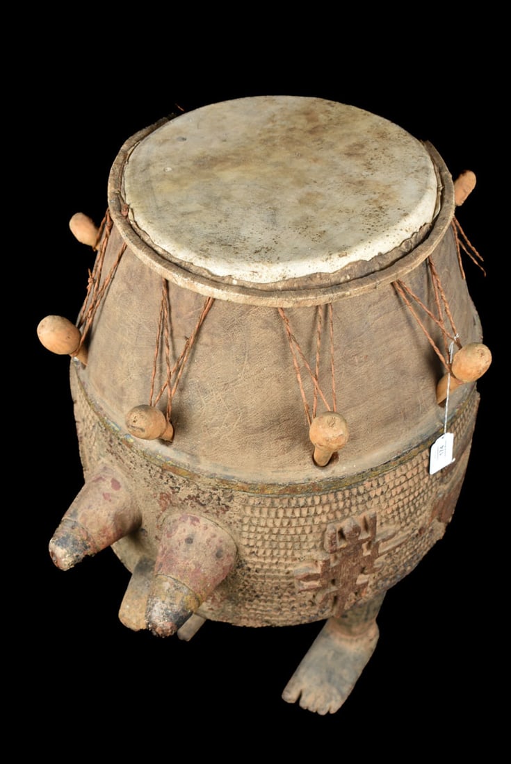 “Nntan“ or “Ompe“ Drum – Wood, Leather – Ashanti – Ghana - 7