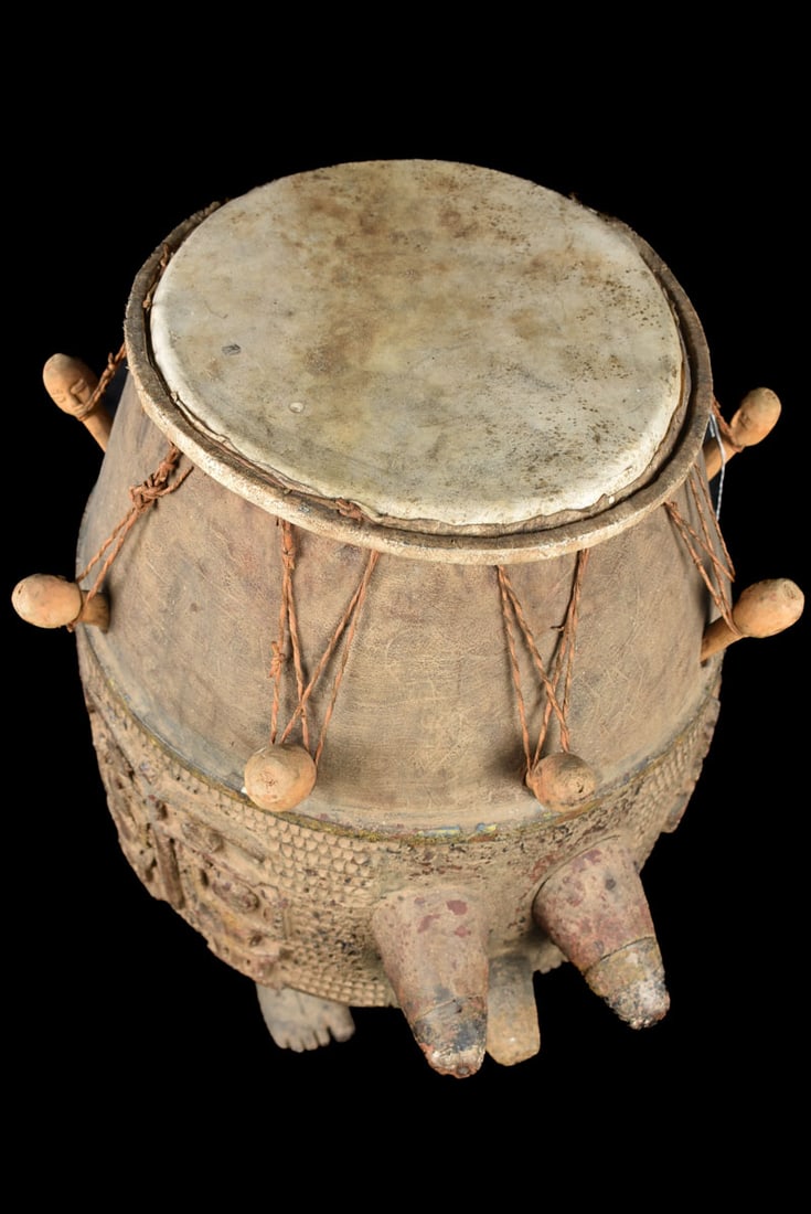 “Nntan“ or “Ompe“ Drum – Wood, Leather – Ashanti – Ghana - 8