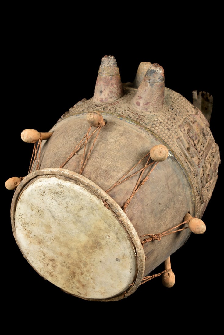 “Nntan“ or “Ompe“ Drum – Wood, Leather – Ashanti – Ghana - 9