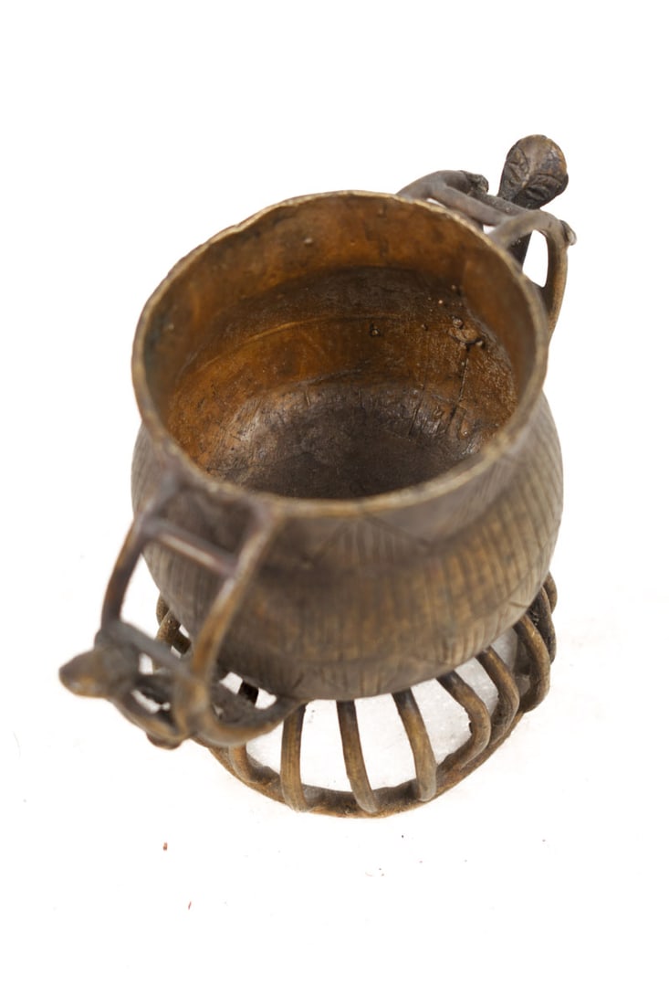 Gold dust pot – Bronze – Asante – Kuduo – Ghana - 8