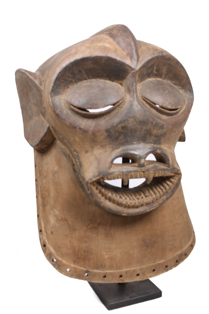 Monkey Mask – Wood – Luba- Congo DRC - 4