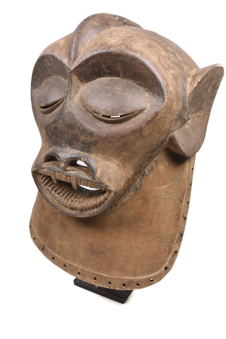 Monkey Mask – Wood – Luba- Congo DRC - 6