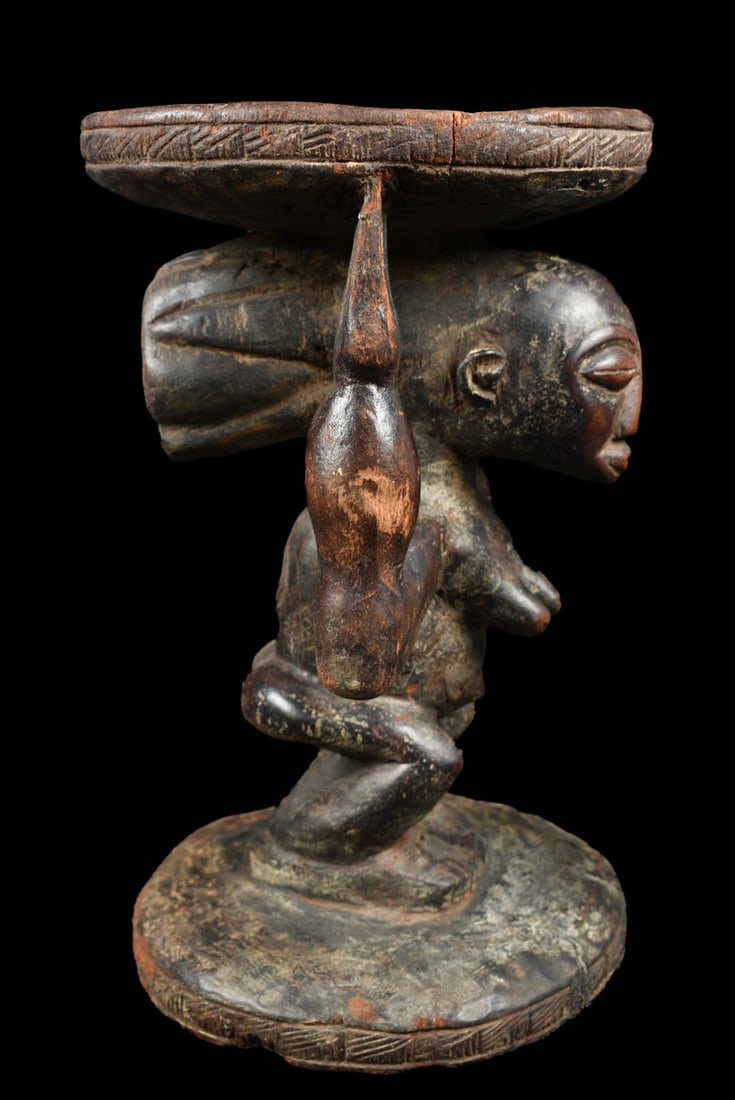 Stool – Wood – Luba – DR Congo - 5