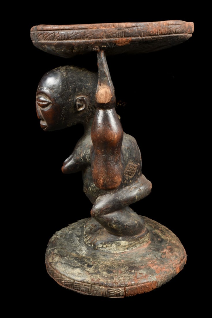 Stool – Wood – Luba – DR Congo - 7