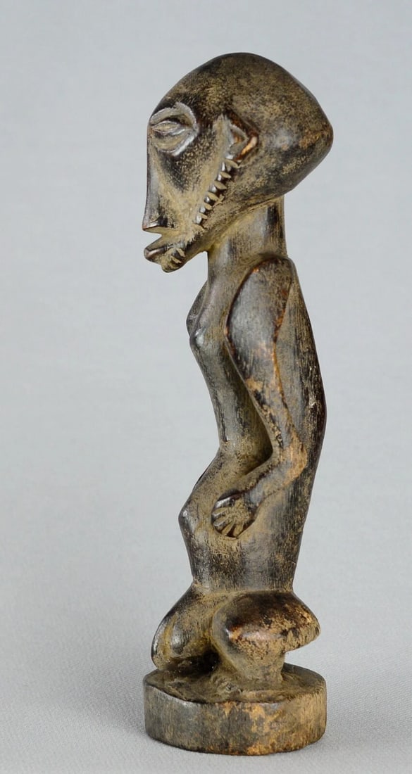 Cute decorative BEMBE standing figure wooden african sculpture Congo 10" - 5