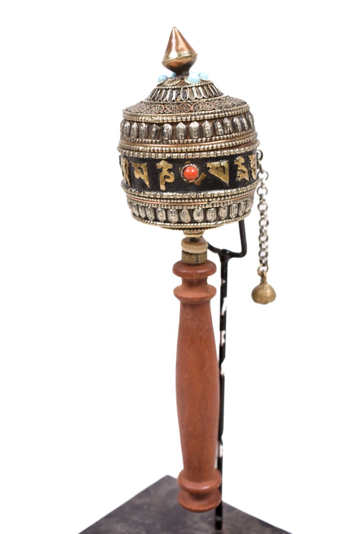 Prayer wheel – Wood, Copper – Tibet - 2