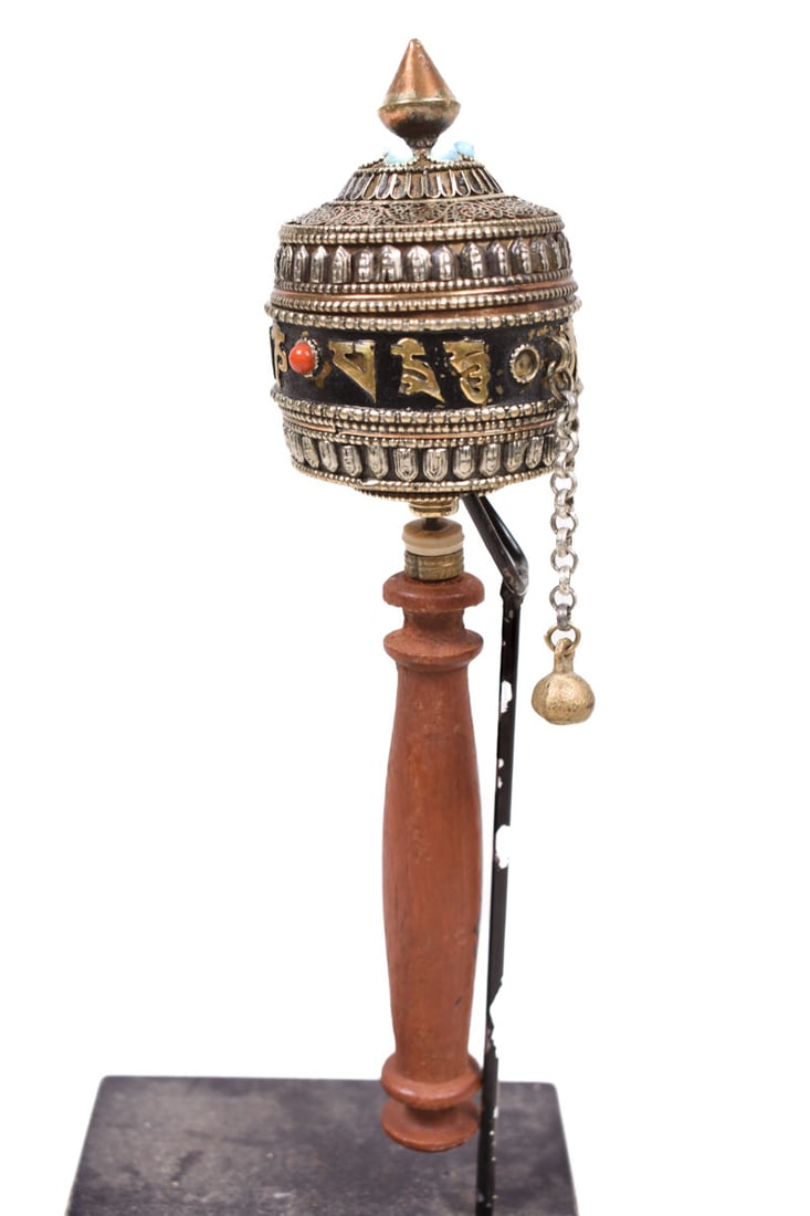 Prayer wheel – Wood, Copper – Tibet - 6
