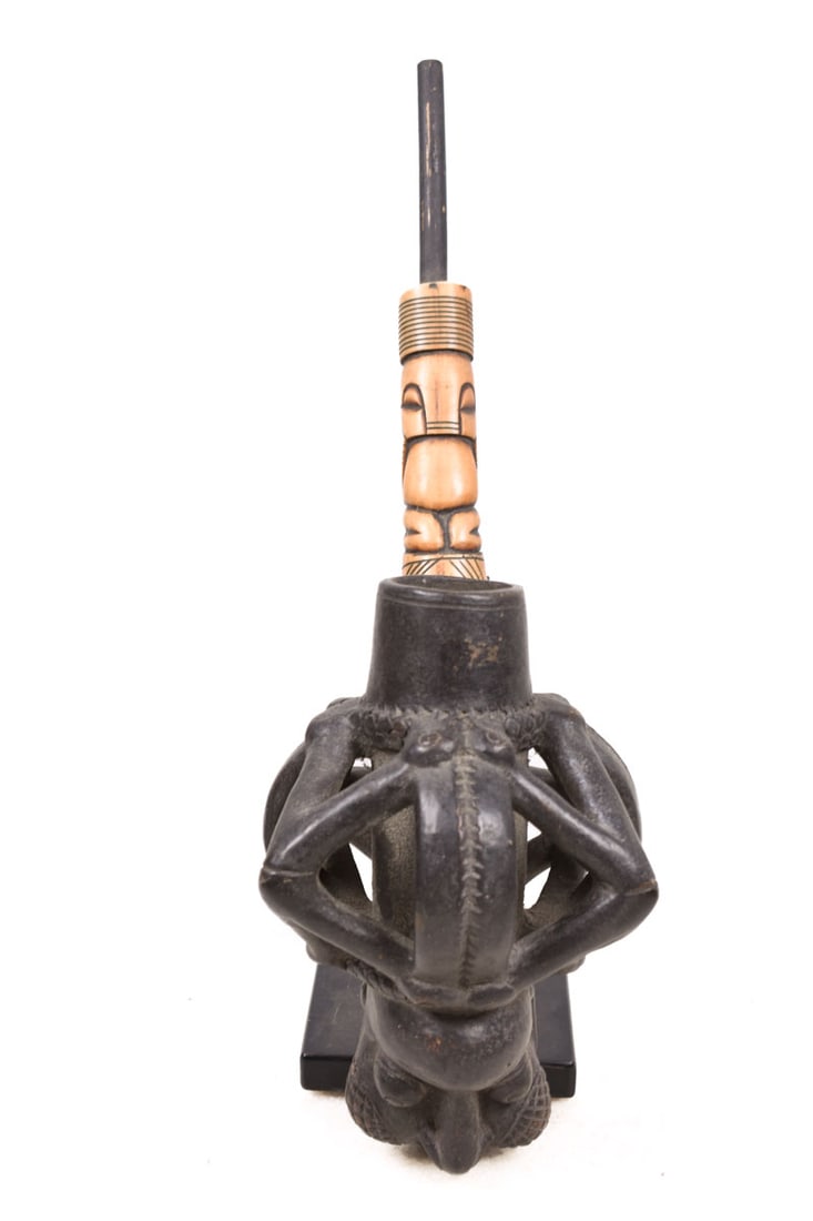 Ceremonial Pipe – Clay, Bone – Bamun – Cameroon - 10