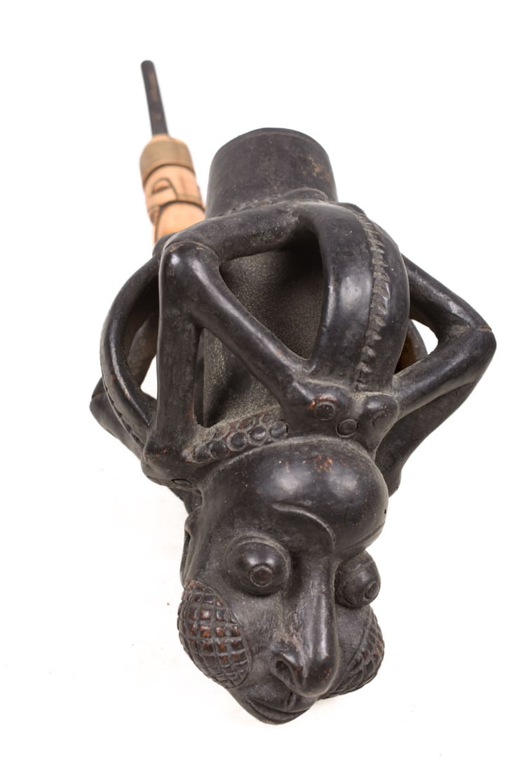 Ceremonial Pipe – Clay, Bone – Bamun – Cameroon - 4