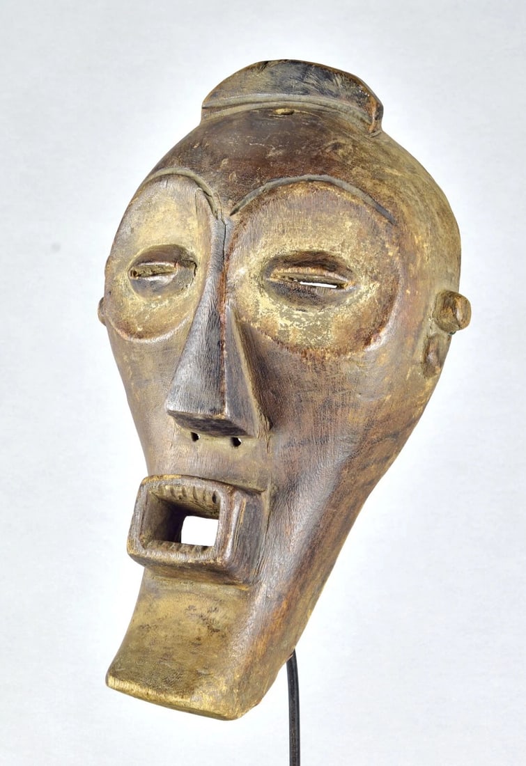 Beautiful MBAGANI Binji Mask African art Congo Drc Zaire - 3