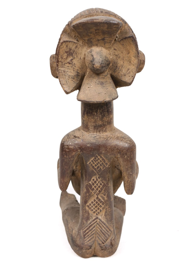 Bowl-barrier Figure – Wood, Cauri – Mboko – Luba – Congo DRC - 6