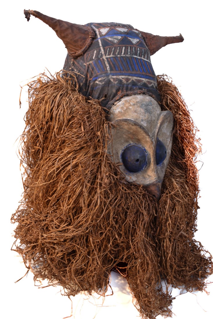 Kakunga mask – Textile, Wood, Raphia – Yaka – Congo - 3