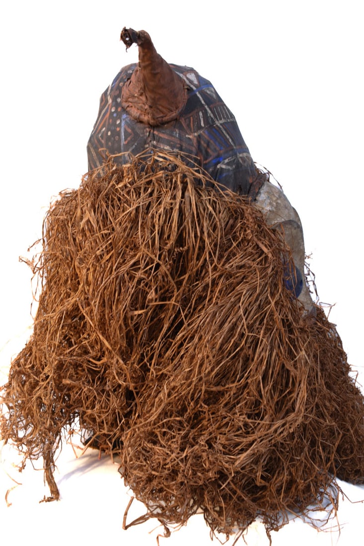 Kakunga mask – Textile, Wood, Raphia – Yaka – Congo - 4