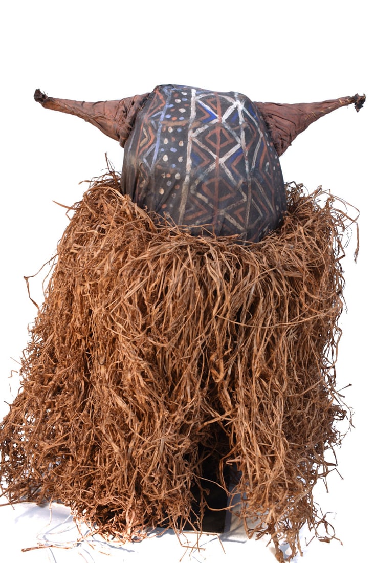 Kakunga mask – Textile, Wood, Raphia – Yaka – Congo - 5
