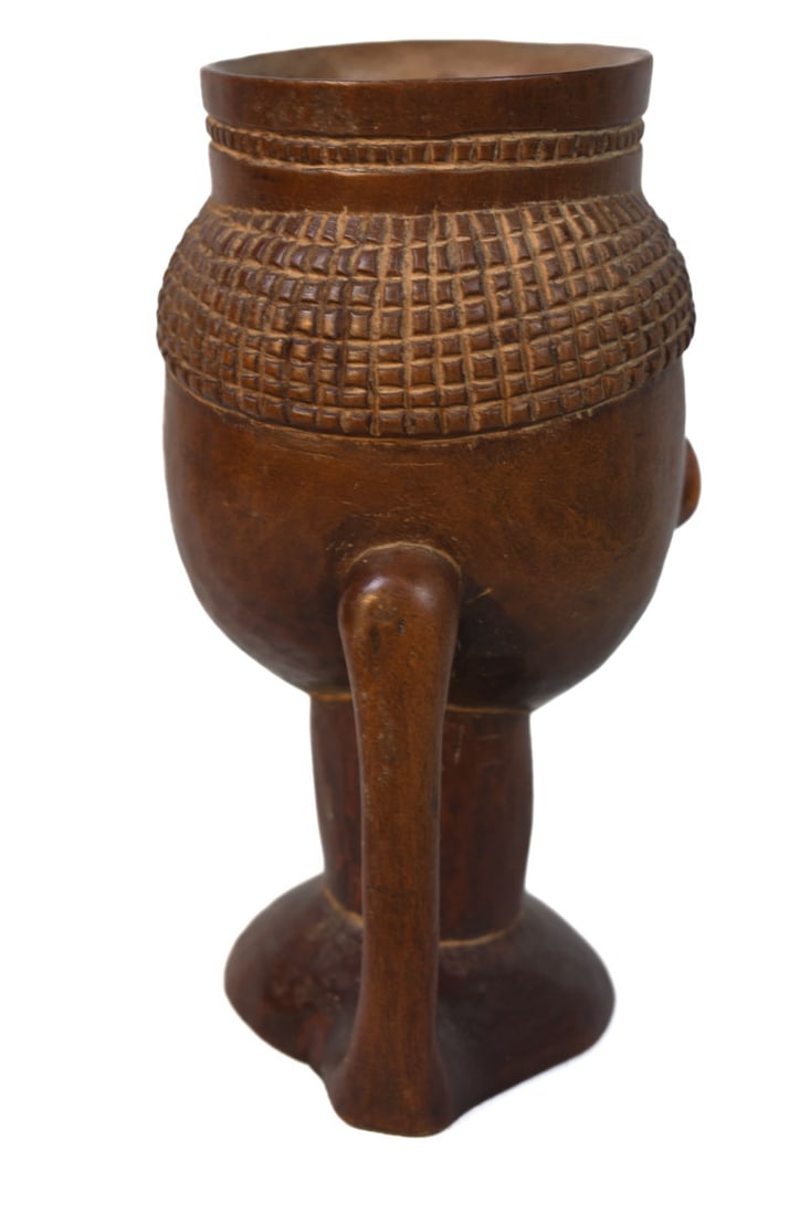 Anthropomorphic Cup – Wood – Kuba – Congo - 5