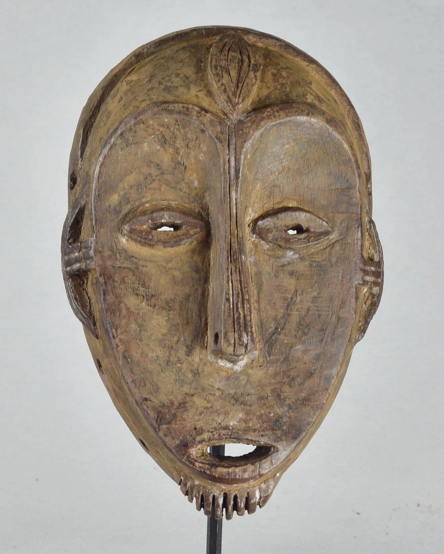 African Art beautiful wooden Ngbaka Mask Congo Drc - 2