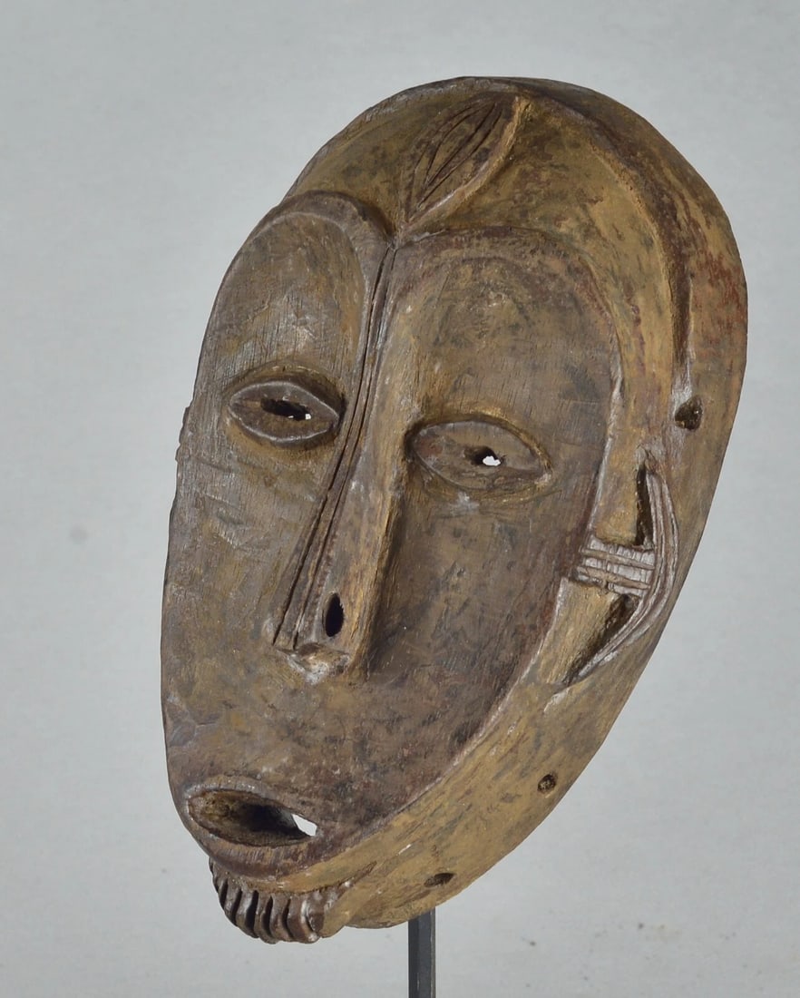 African Art beautiful wooden Ngbaka Mask Congo Drc - 3