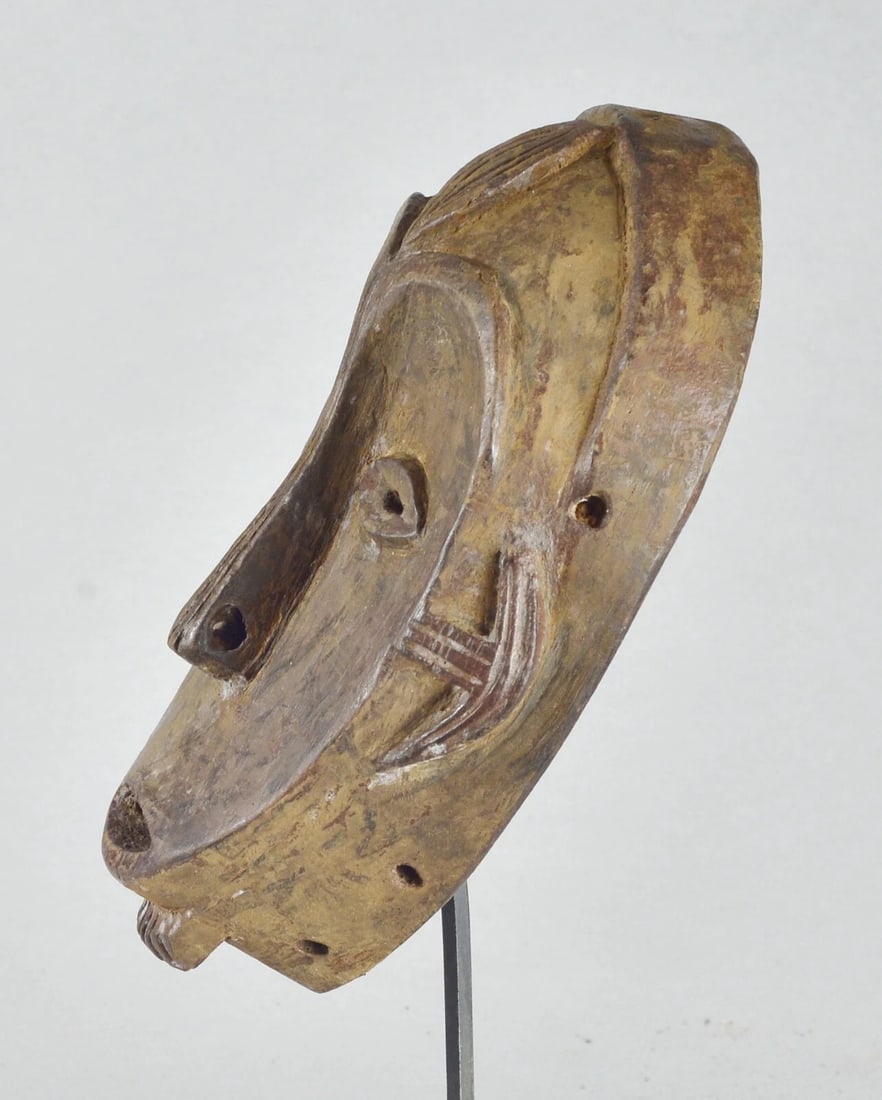 African Art beautiful wooden Ngbaka Mask Congo Drc - 4