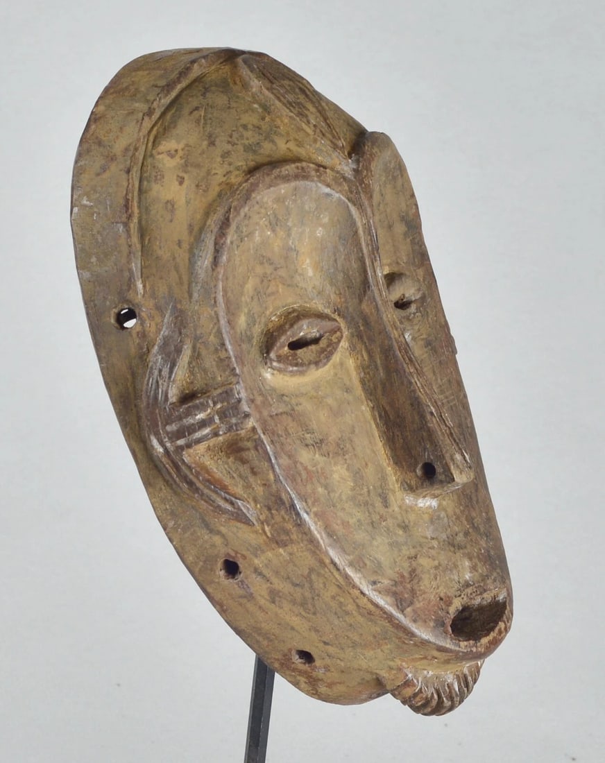 African Art beautiful wooden Ngbaka Mask Congo Drc - 7