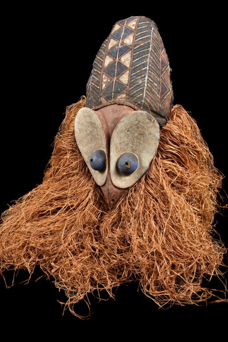 Kakunga mask – Textile, Wood, Raphia – Yaka – Congo - 2