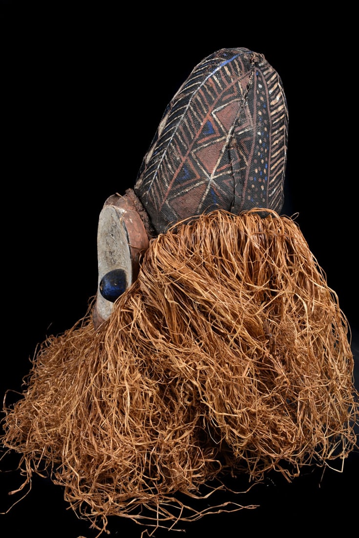 Kakunga mask – Textile, Wood, Raphia – Yaka – Congo - 5