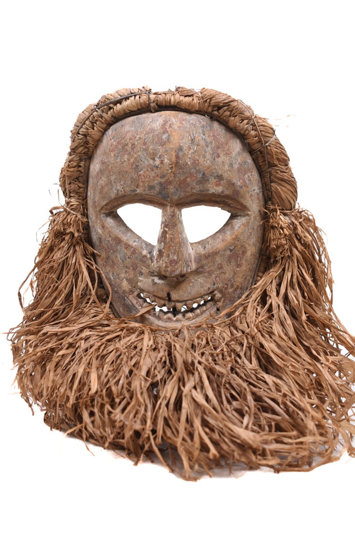Ndaaka Mask – Wood, Raphia – Ituri- DR Congo (1 of 7)