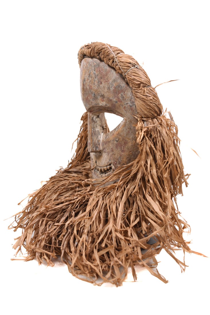 Ndaaka Mask – Wood, Raphia – Ituri- DR Congo - 5