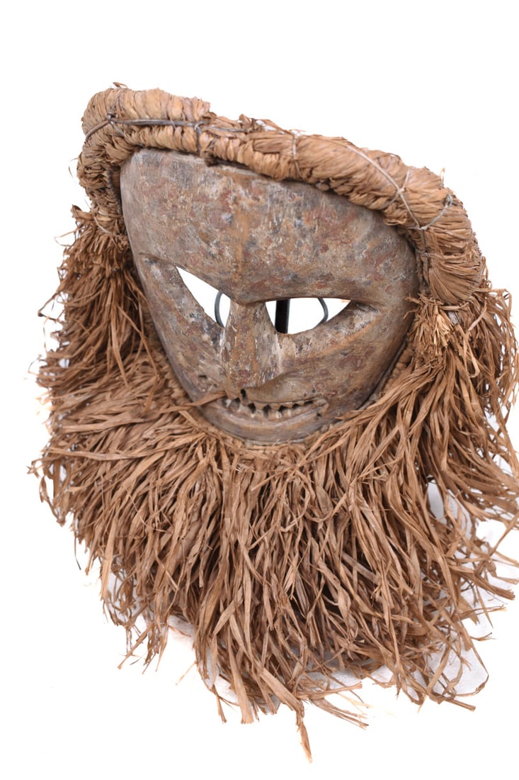 Ndaaka Mask – Wood, Raphia – Ituri- DR Congo - 6