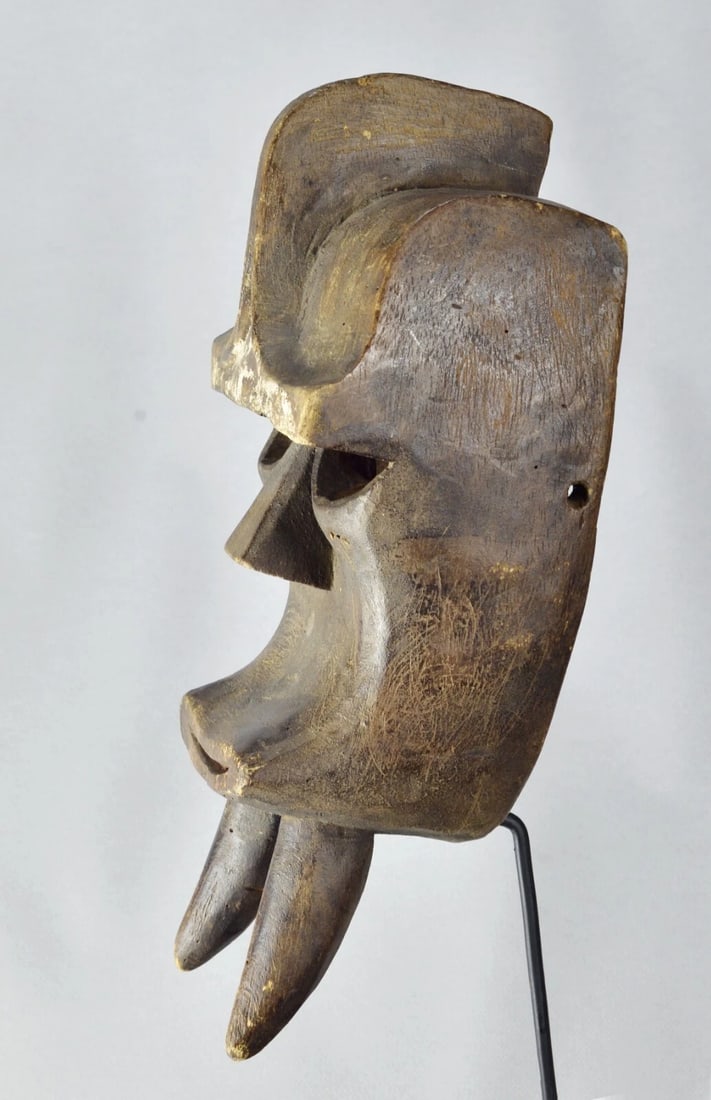 Nice KWELE zoomorphic Gorilla wood Ngon Mask african sculpture GABON - 4