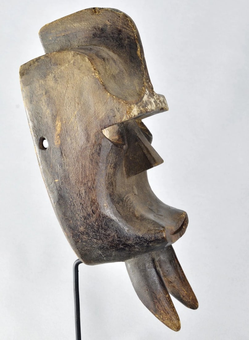 Nice KWELE zoomorphic Gorilla wood Ngon Mask african sculpture GABON - 7