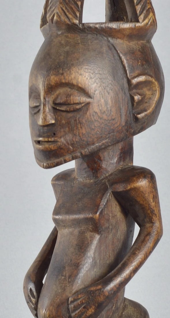 Cute decorative Hemba figure wooden african sculpture Congo - 3