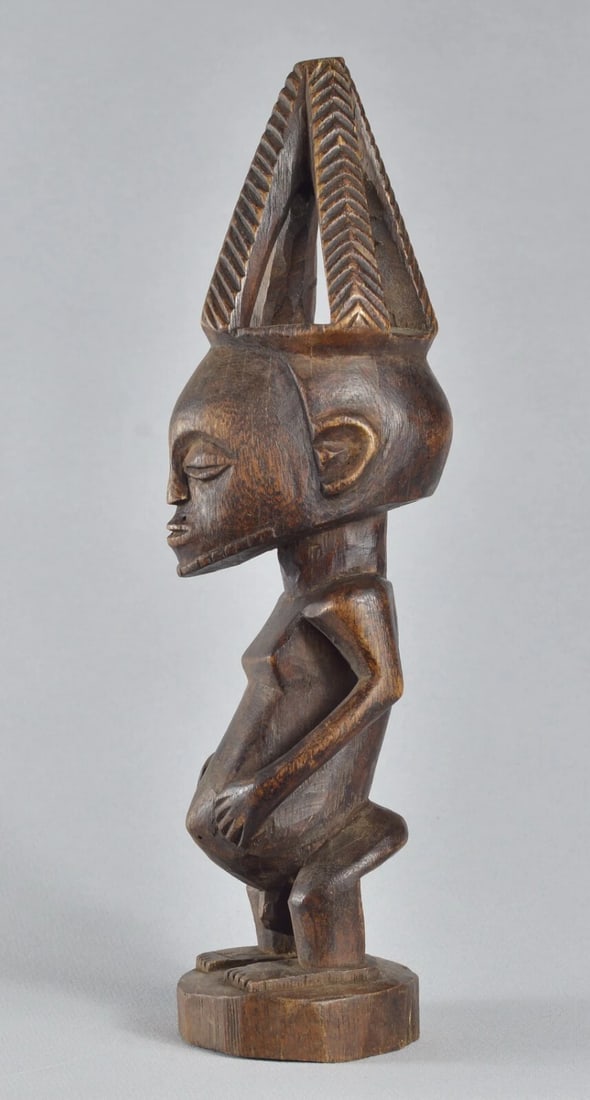 Cute decorative Hemba figure wooden african sculpture Congo - 8