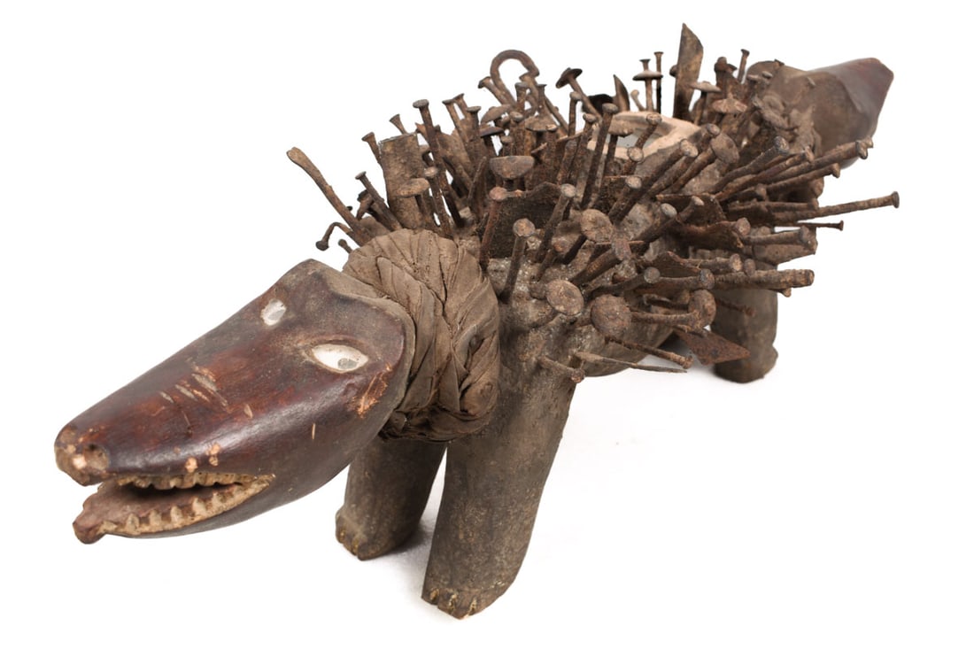 Nkisi Kozo – Glass, Nail, Wood – Bakongo – Congo - 3