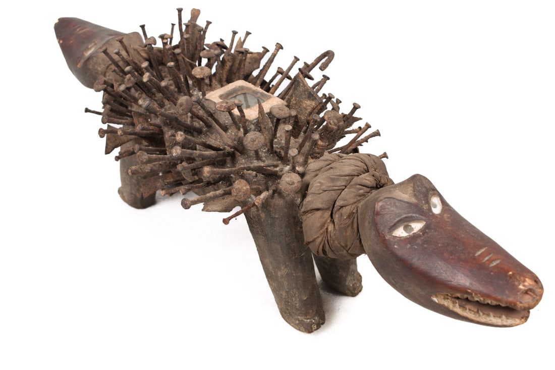 Nkisi Kozo – Glass, Nail, Wood – Bakongo – Congo - 5