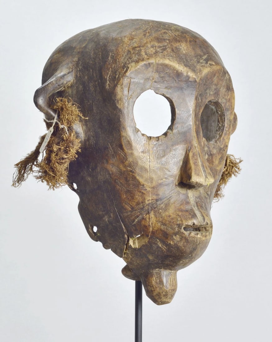 African Art Beautiful anthropomorphic probably mask Kumu ? - 9