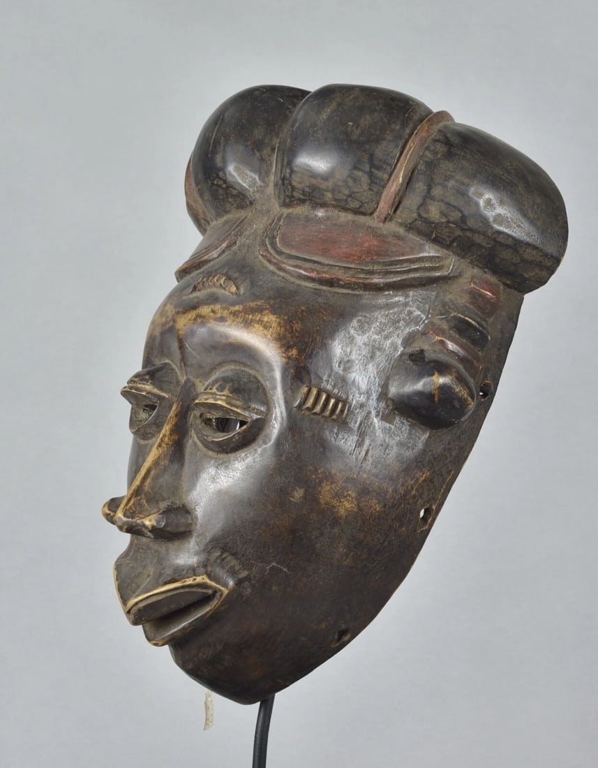 African Art Cameroon or Nigeria Large wooden Mask - 5