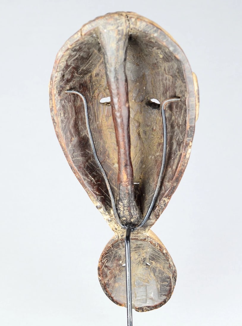 AFRICAN ART Rare & large 15" mask with handle and two faces LEGA Congo - 7