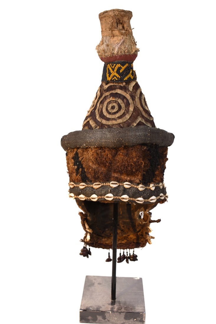 Royal Mask – Beads, Cauri, Wood – Kuba – DR Cong - 7