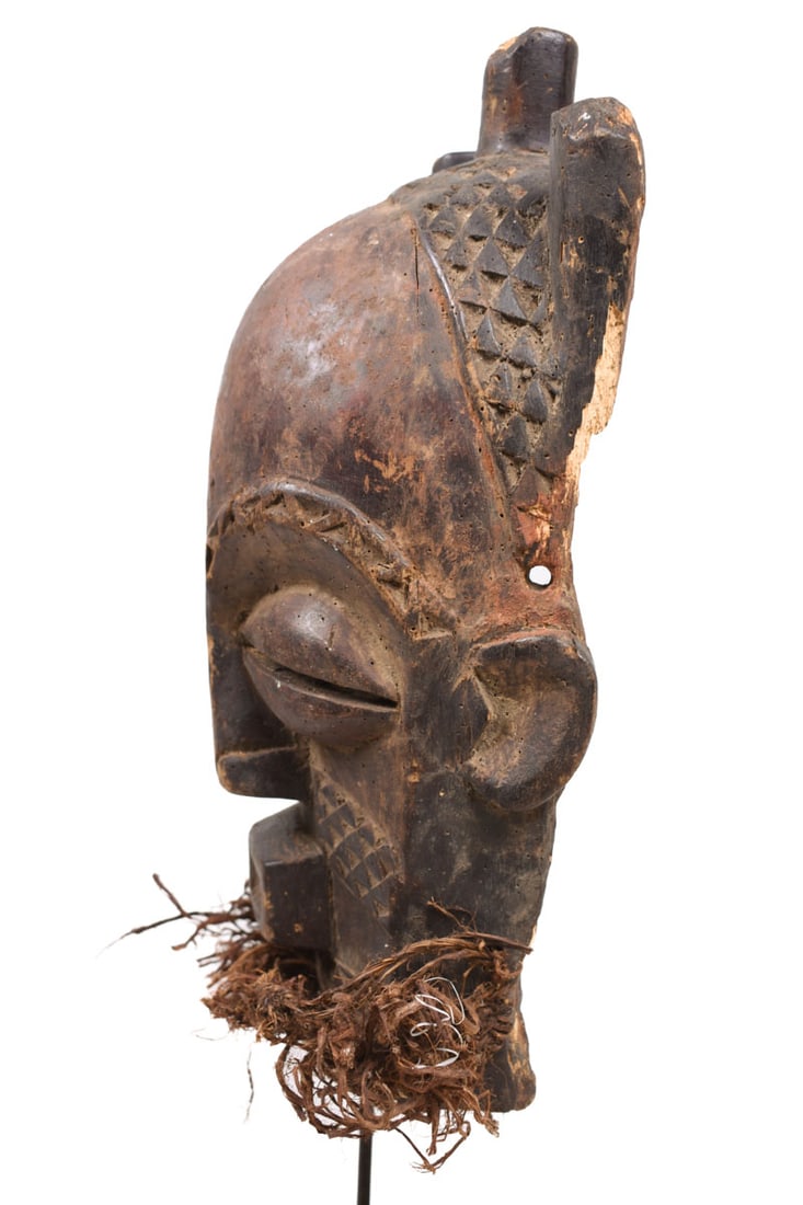Mask – Wood, Raphia – Biombo – Kuba – DR Congo - 3